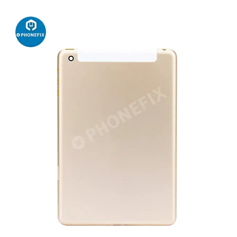 Gold 4G iPad Mini 3 back glass replacement from PHONEFIX, showing the rear cover with sleek finish and precise fit.