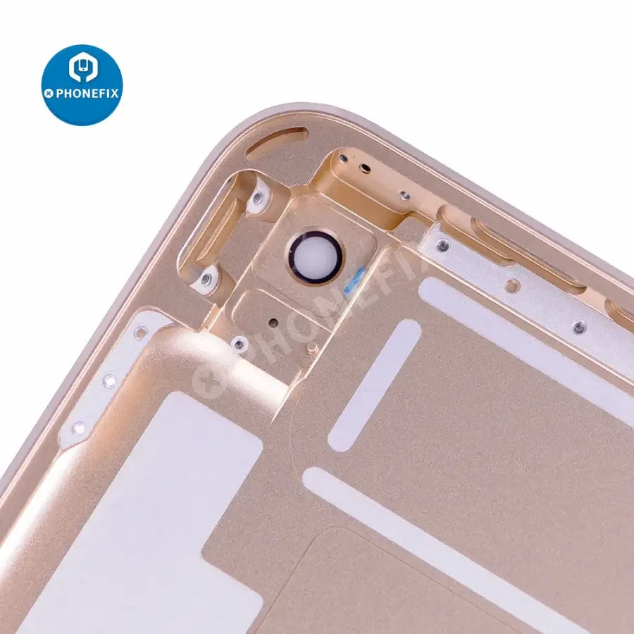 Gold back glass replacement for iPad Mini 4 WiFi, showing the PhoneFix back cover with smooth finish and precise fit.