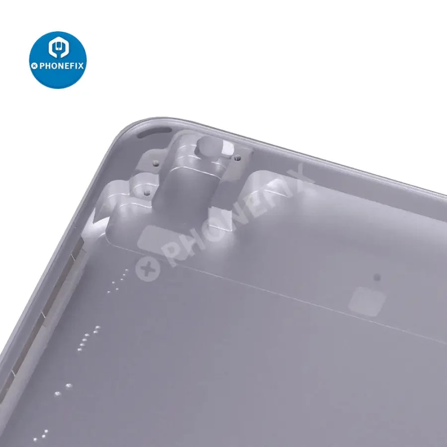 Gold back glass replacement for iPad Mini 4 WiFi version, showing the PHONEFIX back cover with sleek finish.