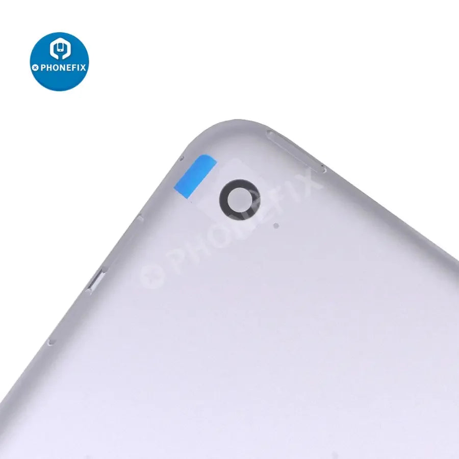 Gold back glass replacement cover for iPad Mini 4 WiFi, showing the PHONEFIX brand back cover with smooth glass finish.