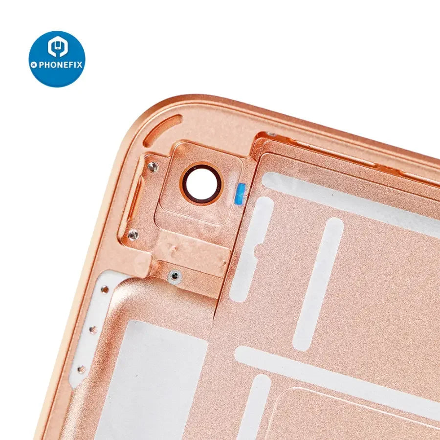 Gold back glass replacement cover for iPad Mini 5 WiFi version, designed by PHONEFIX, showing the rear view of the replacement back cover.