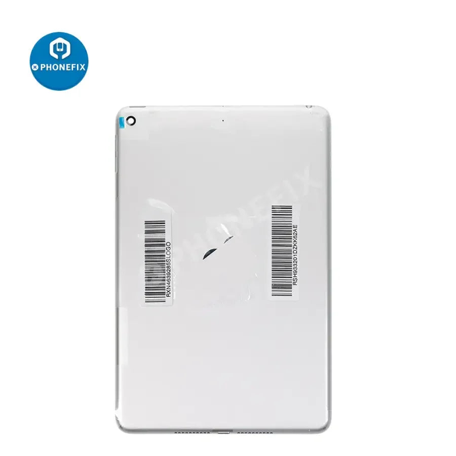 Gold back glass replacement cover for iPad Mini 5 WiFi, showcasing the PHONEFIX back cover with a smooth finish.