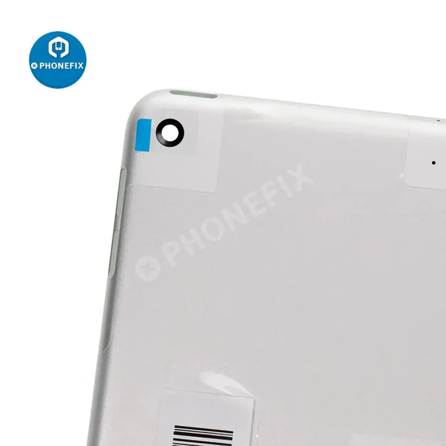 Gold back glass replacement for iPad Mini 5 WiFi version by PHONEFIX, showing the new rear cover with smooth finish.