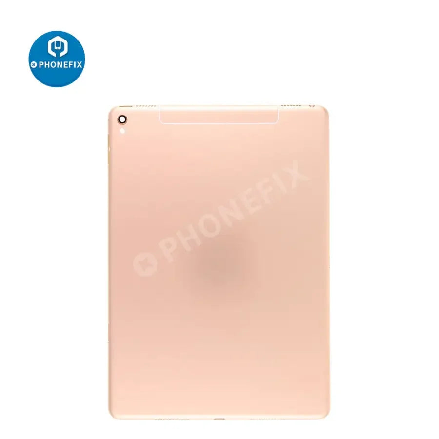 Gold back glass replacement for iPad Pro 9.7" with WiFi and cellular version, designed for PHONEFIX brand iPad back cover repair.