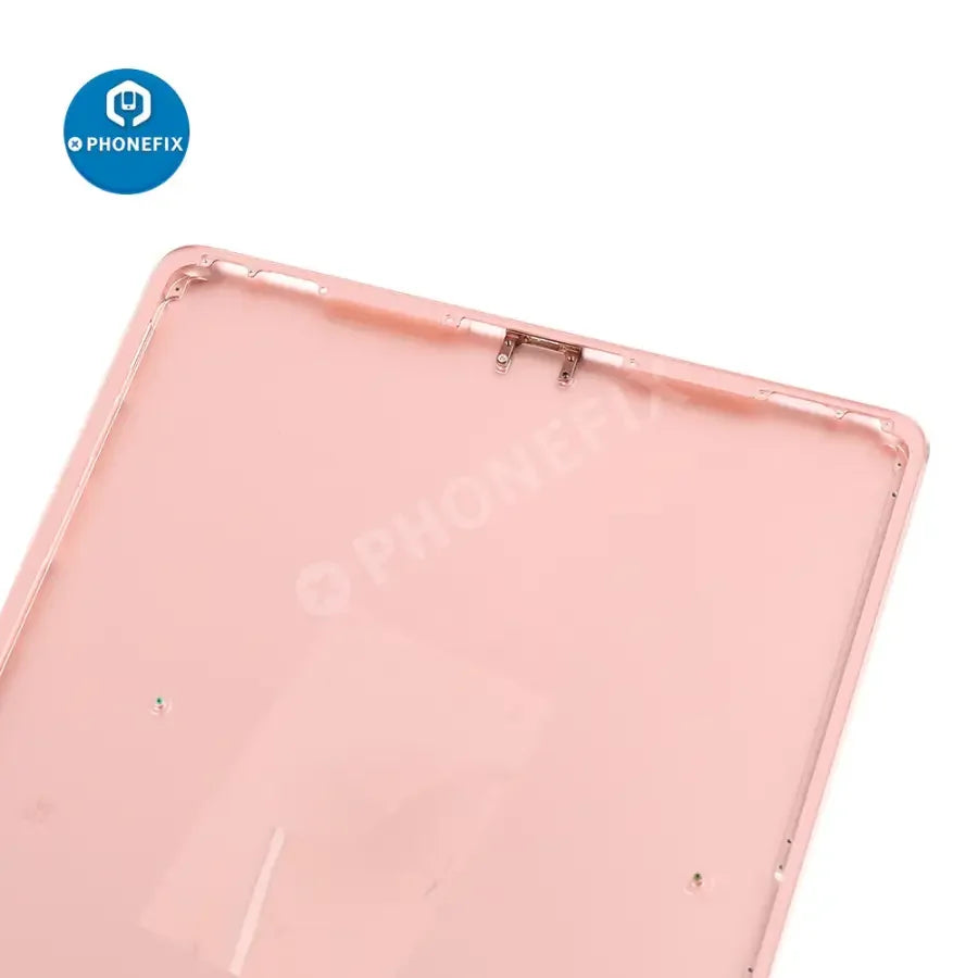 Gold back cover replacement for iPad Pro 9.7" with WiFi and cellular, showing the new glass rear panel by PHONEFIX.