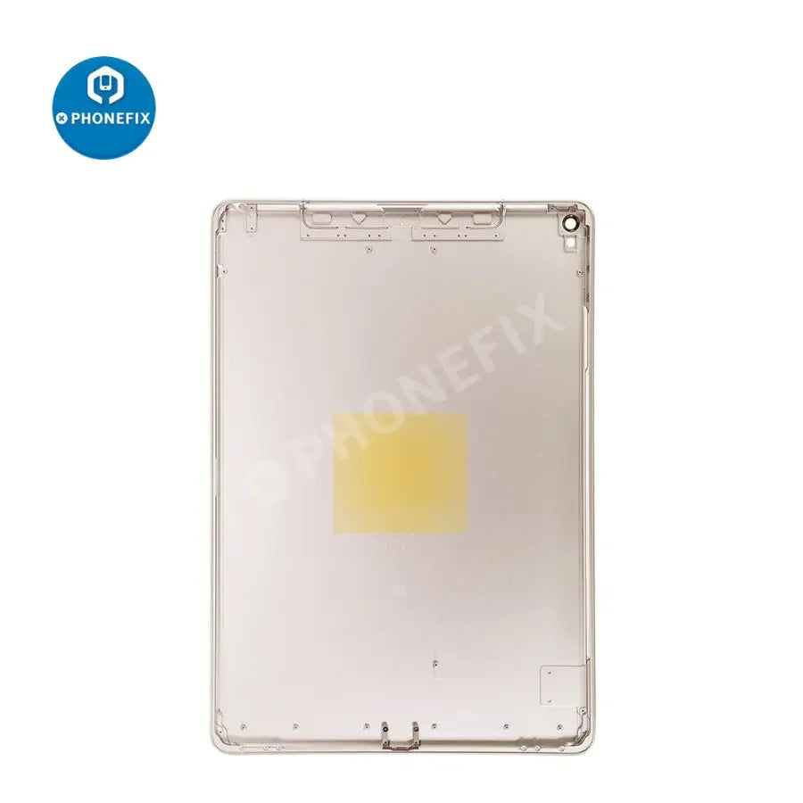 Gold back cover replacement for iPad Pro 10.5" with WiFi and cellular version, designed by PHONEFIX, showing the back glass and camera cutout.