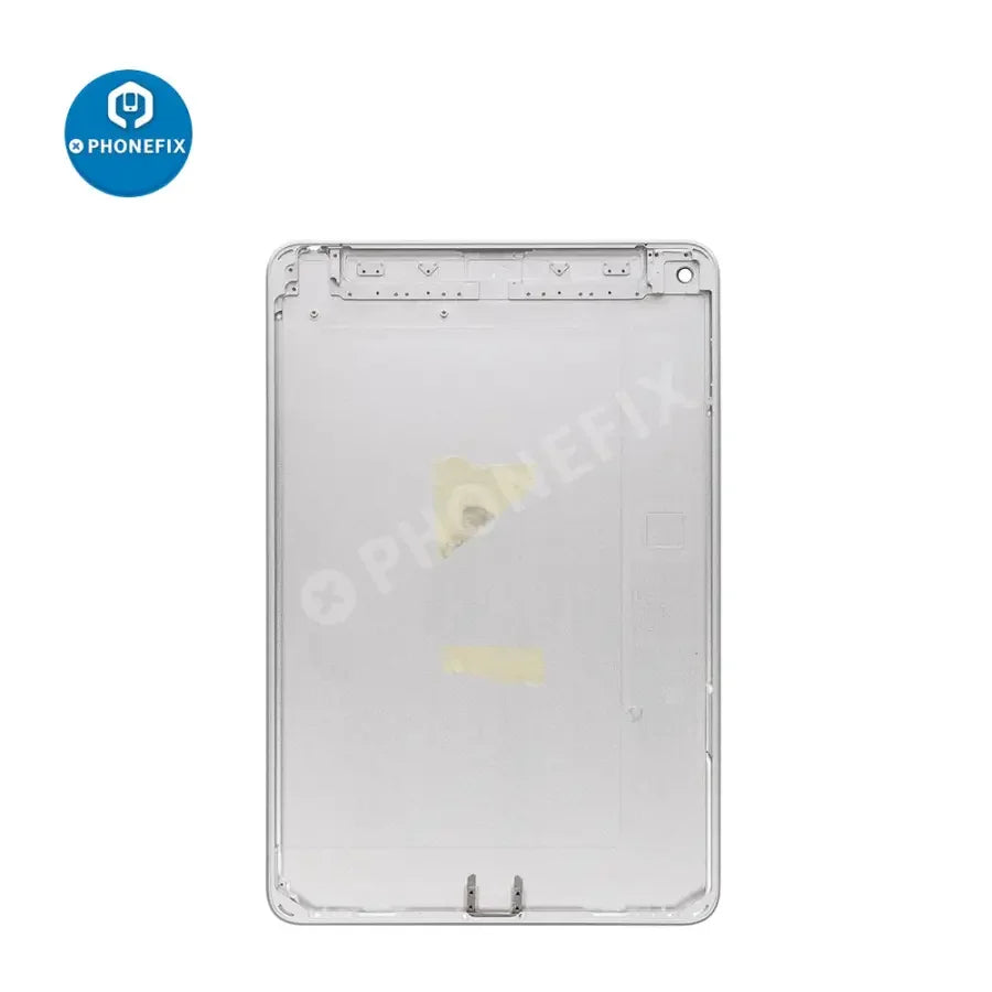 Gold back glass replacement for iPad Mini 5 WiFi+Cellular by PHONEFIX, showing the new rear cover for the device.