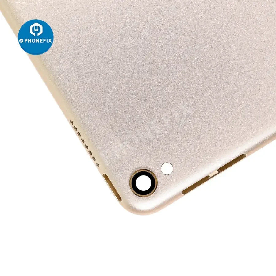 Gold back cover replacement for iPad Pro 10.5-inch WiFi version, showing the new glass rear panel by PHONEFIX.
