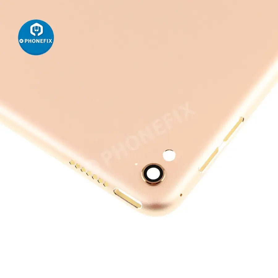 Gold back glass replacement for iPad Pro 9.7-inch WiFi version by PHONEFIX, showing the rear cover with glass finish.