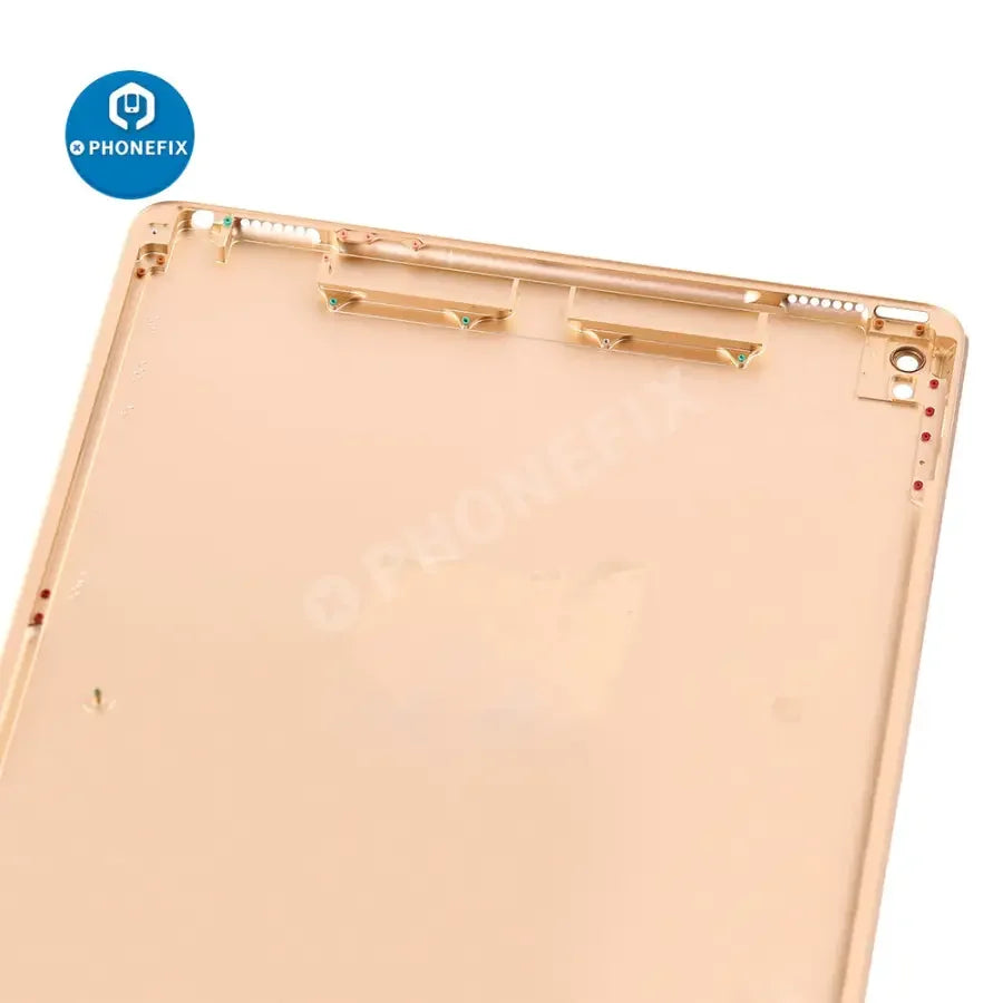Gold back glass replacement for iPad Pro 9.7-inch WiFi version by PHONEFIX, showing the new rear cover with camera cutout.