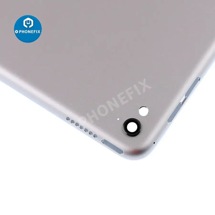 Gold back glass replacement for iPad Pro 9.7-inch WiFi version by PHONEFIX, showing the new rear cover and glass surface.