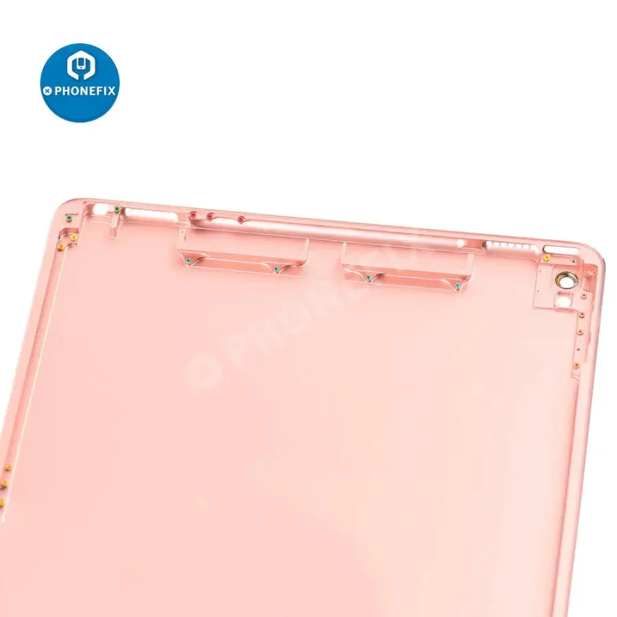 Gold back glass replacement for iPad Pro 9.7-inch WiFi version by PHONEFIX, showing the new rear cover with Apple logo.