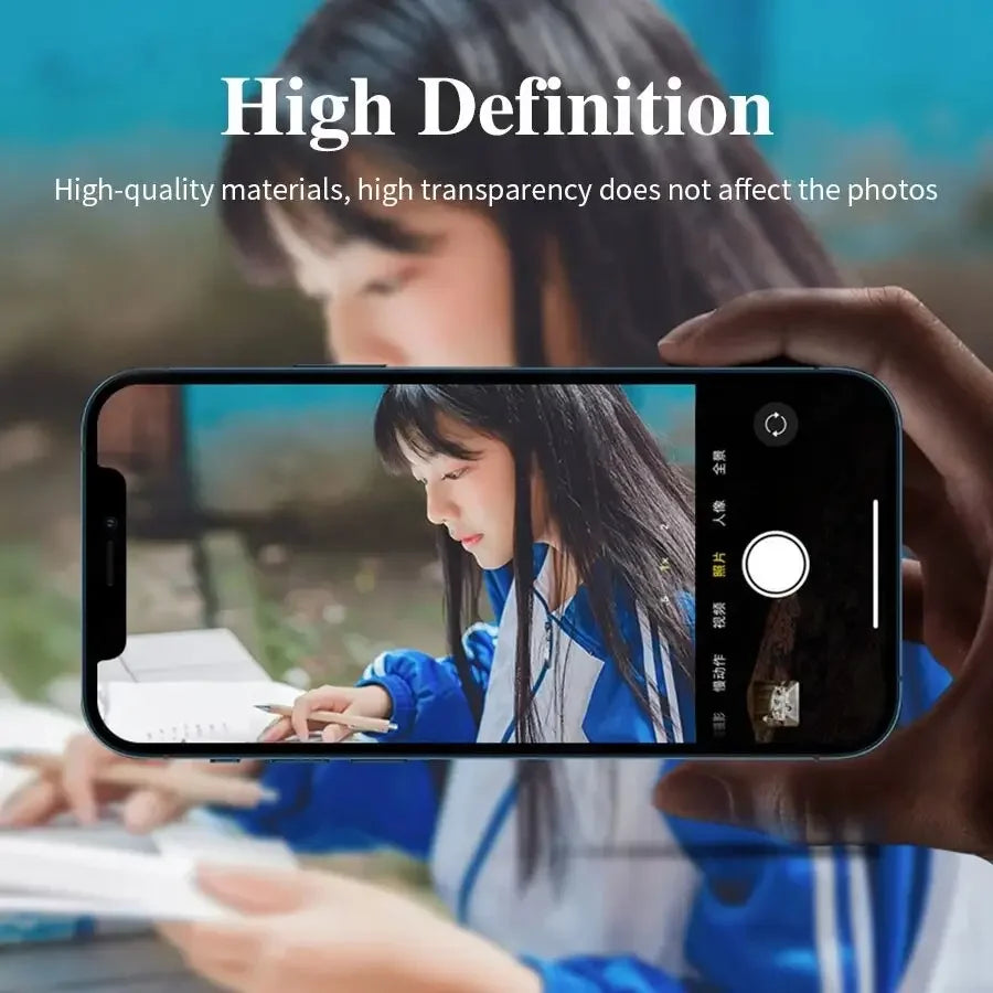 Luminous metal full cover camera lens protectors for iPhone 11 and 13 Pro Max back glass replacement by PHONEFIX.