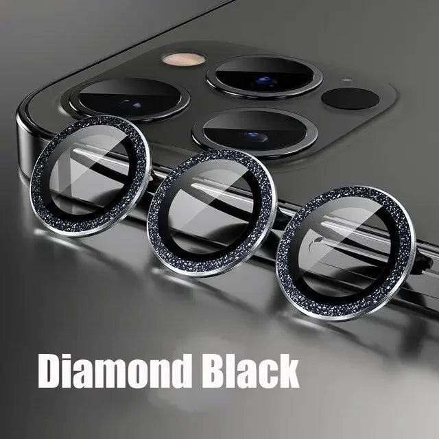 Luminous metal full cover camera lens protectors for iPhone 11-13 Pro Max, back glass replacement by PHONEFIX.