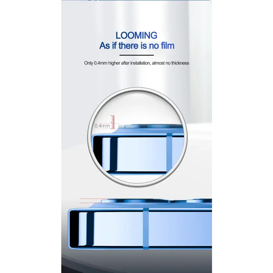 Luminous metal full cover camera lens protectors for iPhone 11 and 13 Pro Max, back glass replacement by PHONEFIX.