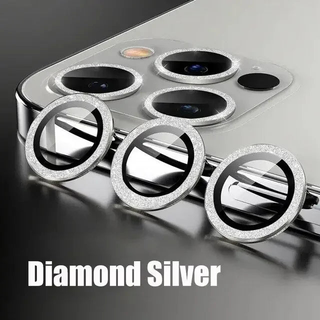 Luminous metal full cover camera lens protectors for iPhone 11 and 13 Pro Max, back glass replacement by PHONEFIX.