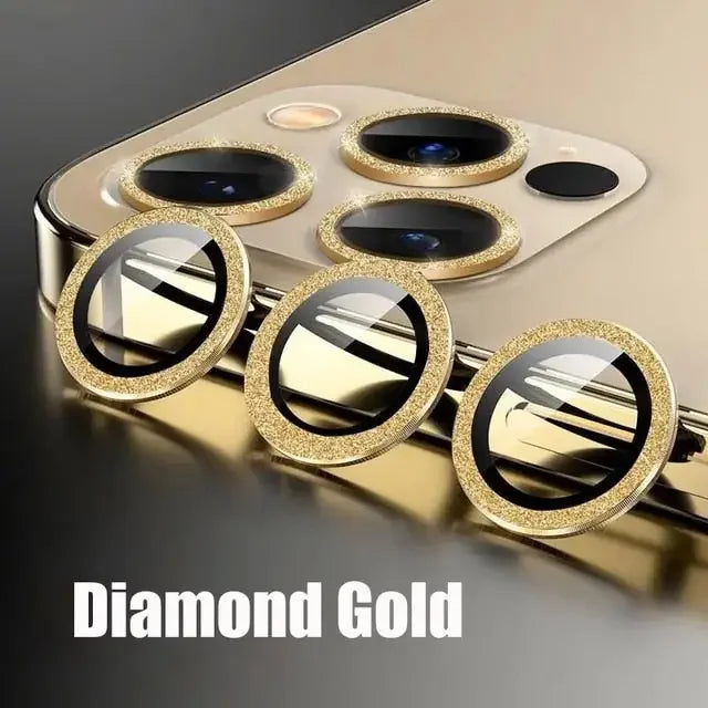 Luminous metal full cover camera lens protectors for iPhone 11 and 13 Pro Max, back glass replacement by PHONEFIX.