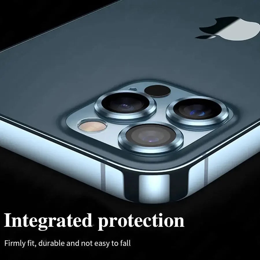 Luminous metal full cover camera lens protectors for iPhone 11 and 13 Pro Max, back glass replacement by PHONEFIX.
