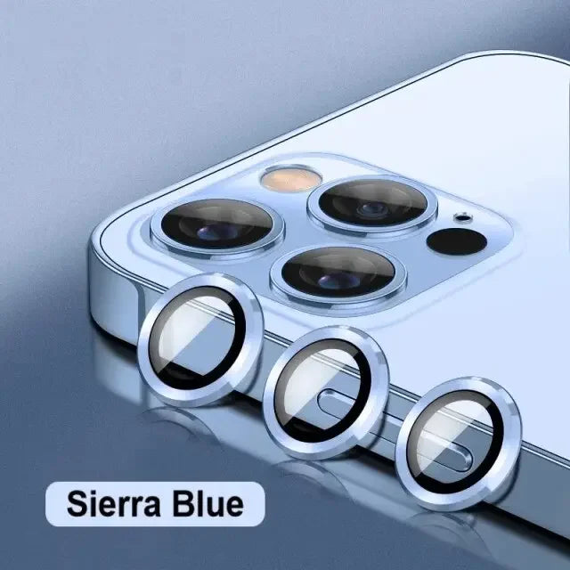 Luminous metal full cover camera lens protectors for iPhone 11-13 Pro Max, back glass replacement by PHONEFIX.