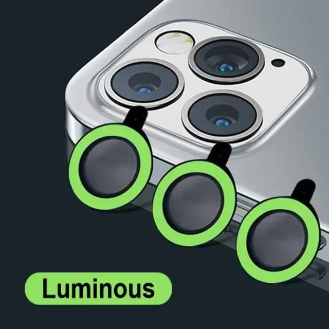 Luminous metal full cover camera lens protectors for iPhone 11-13 Pro Max, back glass replacement by PHONEFIX.