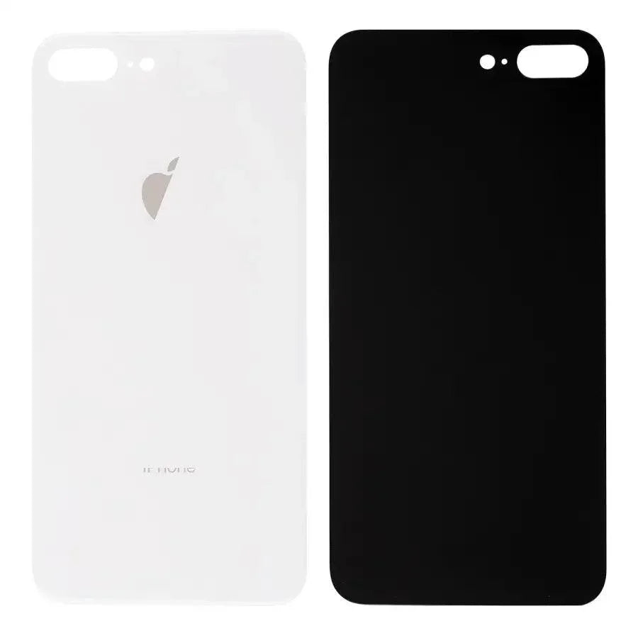 Back glass battery cover panel replacement for iPhone 8-14 series by PHONEFIX, showing the new transparent rear glass.