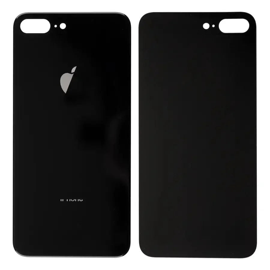 Back glass battery cover panel replacement for iPhone 8 to 14 series, showing the new glass back with PHONEFIX branding.