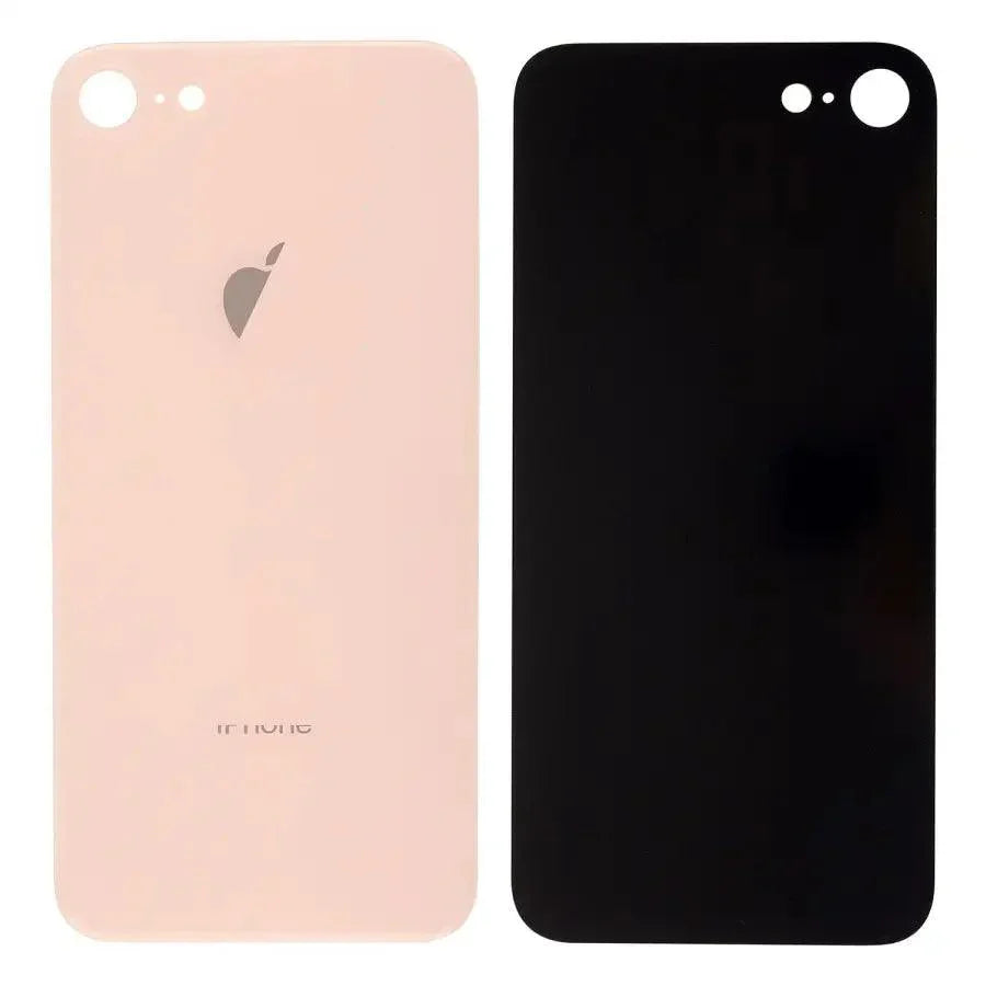 Back glass battery cover panel replacement for iPhone 8-14 series, showing the PHONEFIX branded back glass in black.