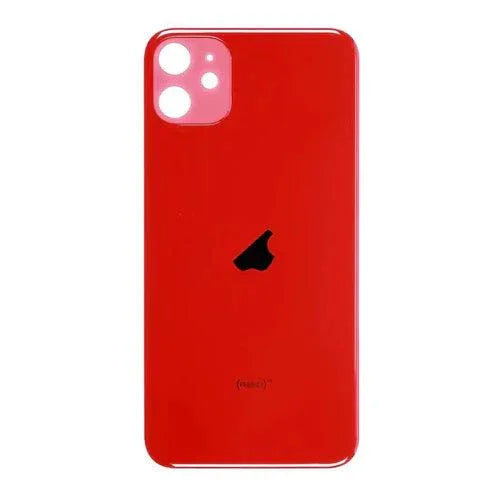 Back glass battery cover panel replacement for iPhone 8-14 series, showing new glass back replacement by PHONEFIX.