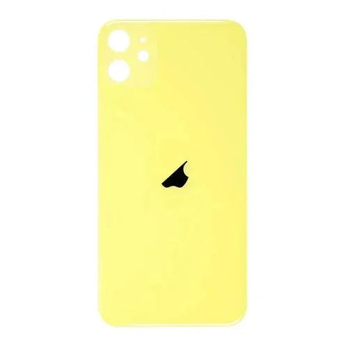 Back glass battery cover panel replacement for iPhone 8-14 series by PHONEFIX, showing the new glass panel on a smartphone.