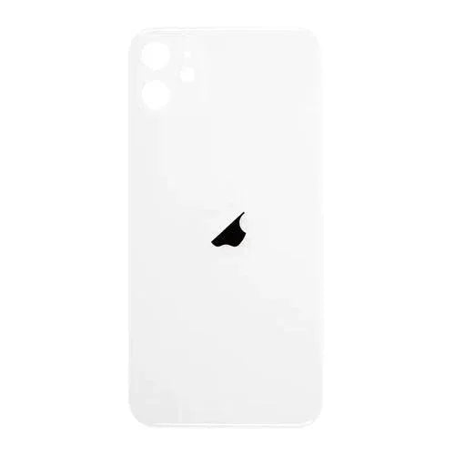 Back glass battery cover panel replacement for iPhone 8-14 series by PHONEFIX, showing the new clear glass rear panel.