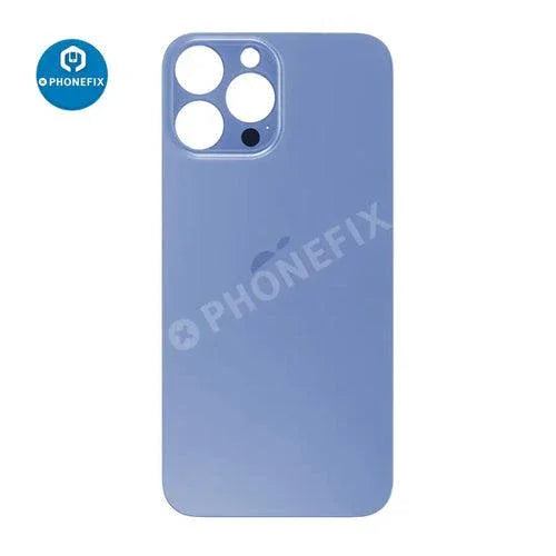 Back glass battery cover panel replacement for iPhone 8-14 series by PHONEFIX, showing the sleek glass back design.