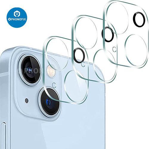 Silver back glass replacement with tempered glass camera lens protector for iPhone 13 and 14 Pro Max by PHONEFIX