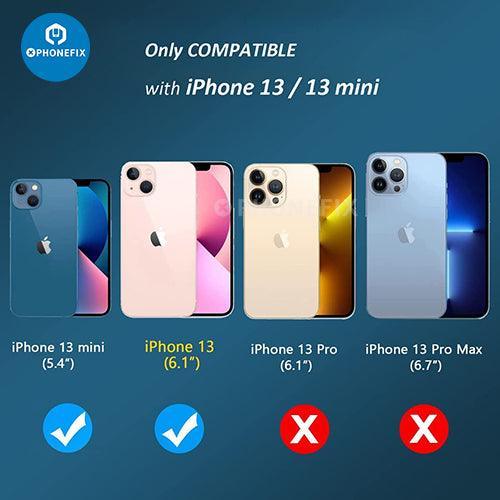 PHONEFIX rear back camera lens protector for iPhone 13-14 Pro Max, tempered glass back glass replacement in silver.