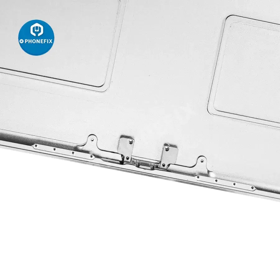 PhoneFix silver back glass cover for iPad Pro 12.9-inch 2nd generation WiFi version replacement, showing the rear view with camera cutout.