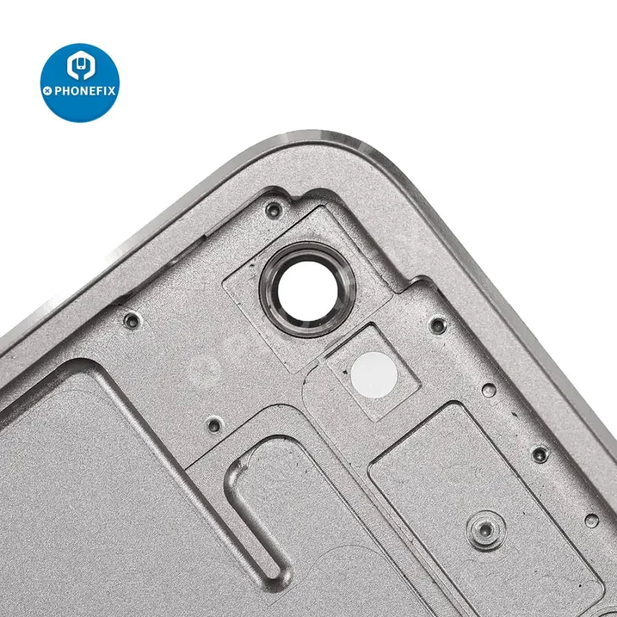 PhoneFix silver back glass cover replacement for iPad Pro 12.9" 2nd Gen, WiFi version, showing the rear view of the tablet.