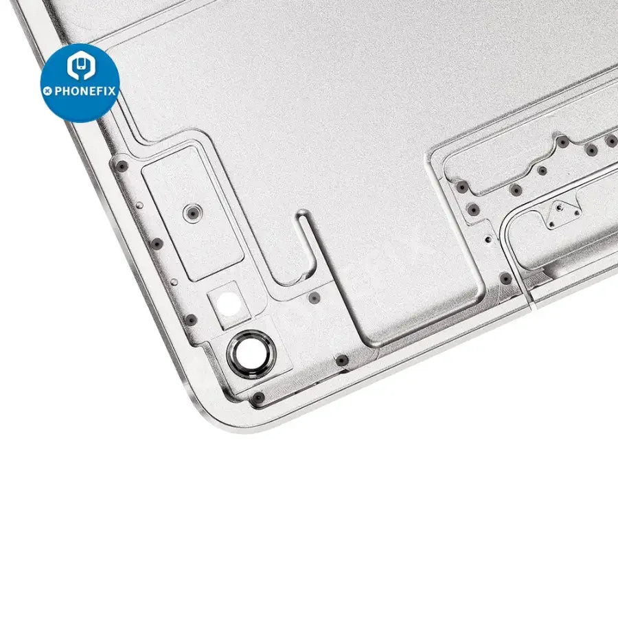 Silver back glass replacement for iPad Pro 12.9" 2nd Gen, showing the back cover with WiFi and cellular version for PHONEFIX.