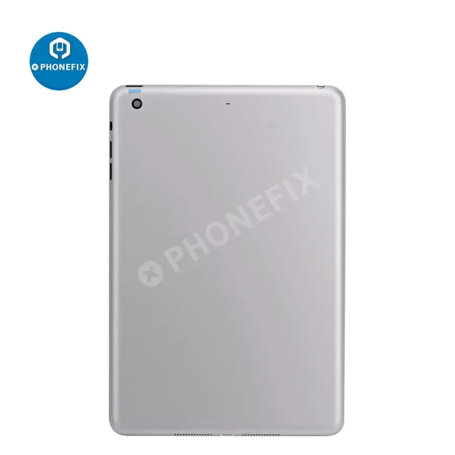 Silver back glass cover for iPad Mini 3 WiFi, replacement part by PHONEFIX, showing the back of the device with smooth glass surface.