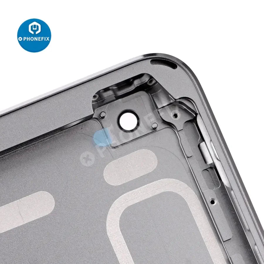 Silver back glass replacement for iPad Mini 3 WiFi version, showing the PHONEFIX back cover in close-up detail.