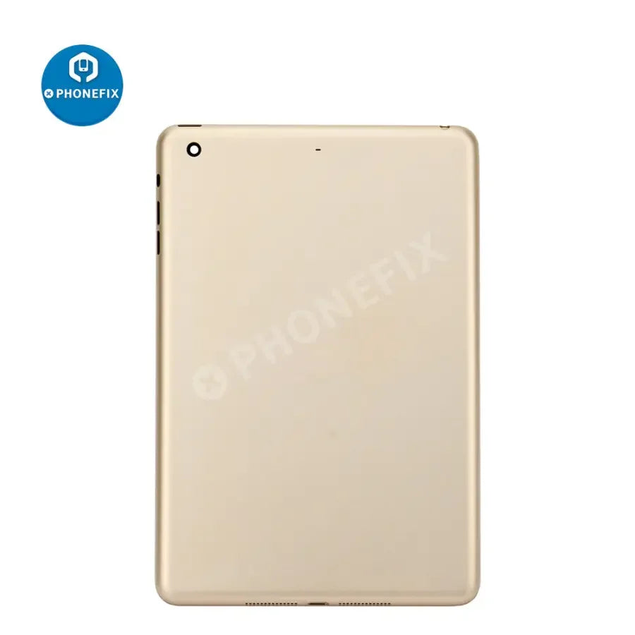 Silver back glass cover replacement for iPad Mini 3 WiFi version by PHONEFIX, showing the new rear glass on the device.