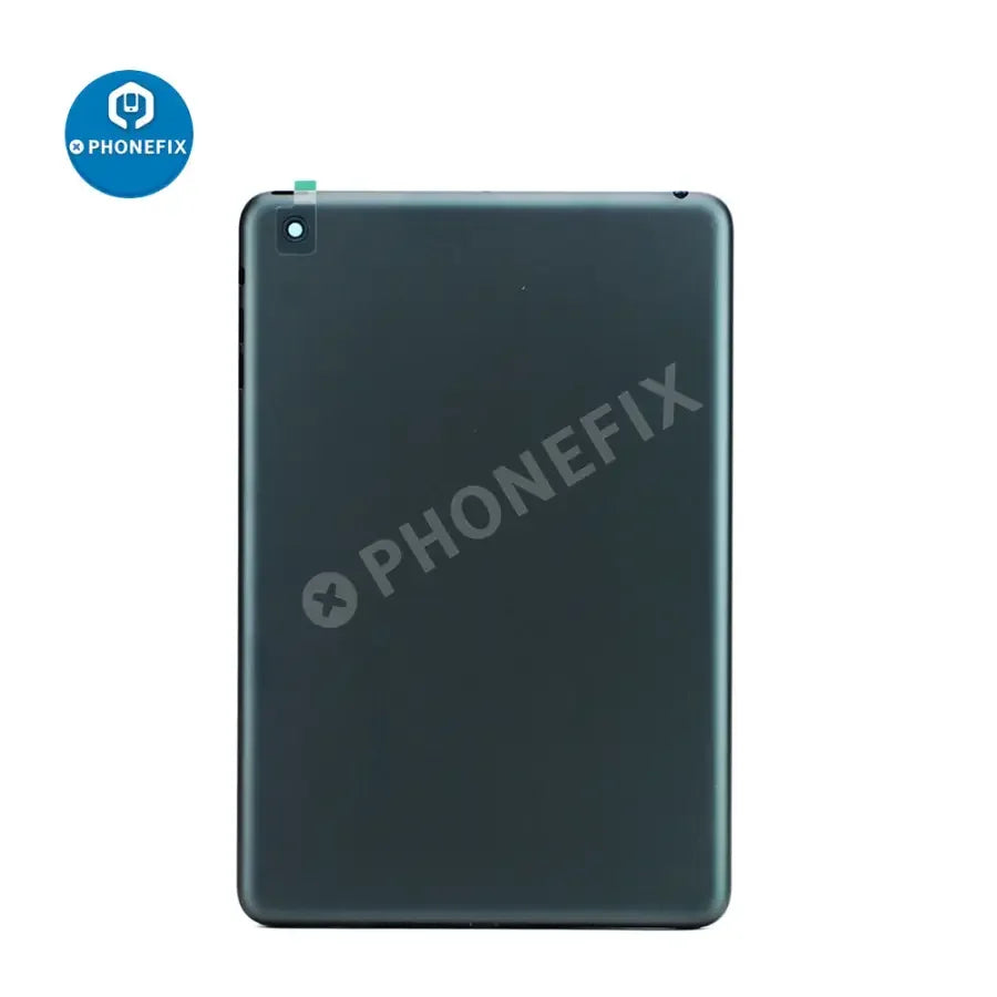 Reemplazo de la cubierta trasera para iPad Mini versión WiFi, reparación de cristal trasero PHONEFIX, mostrando el nuevo cristal trasero para la reparación del iPad Mini.