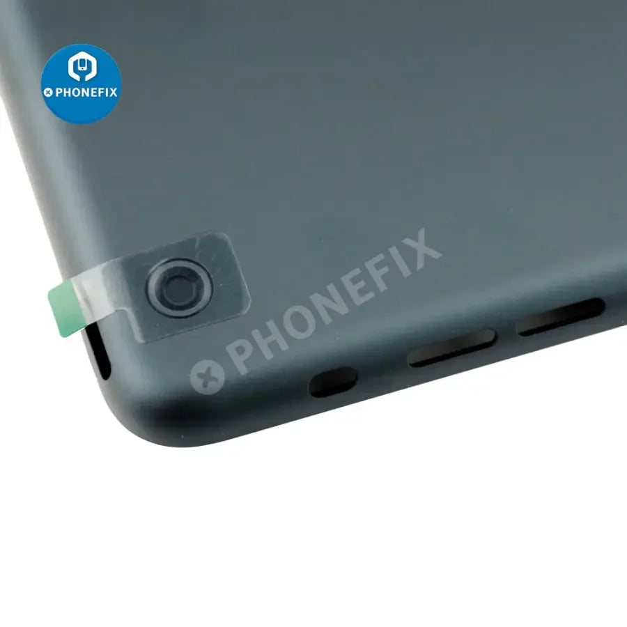Reemplazo de la tapa trasera para iPad Mini versión WiFi de PHONEFIX, mostrando el nuevo panel trasero de vidrio para su reparación.