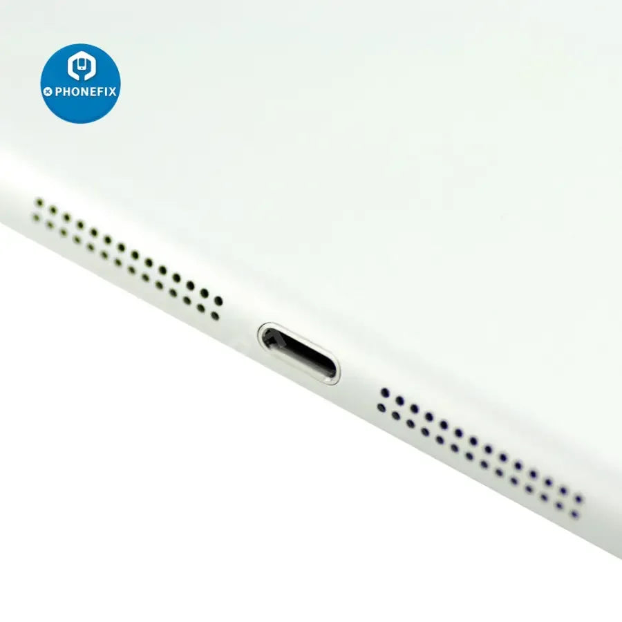 Tapa trasera de repuesto para iPad Mini versión WIFI de PHONEFIX, que muestra el panel de cristal trasero para su reparación o sustitución.