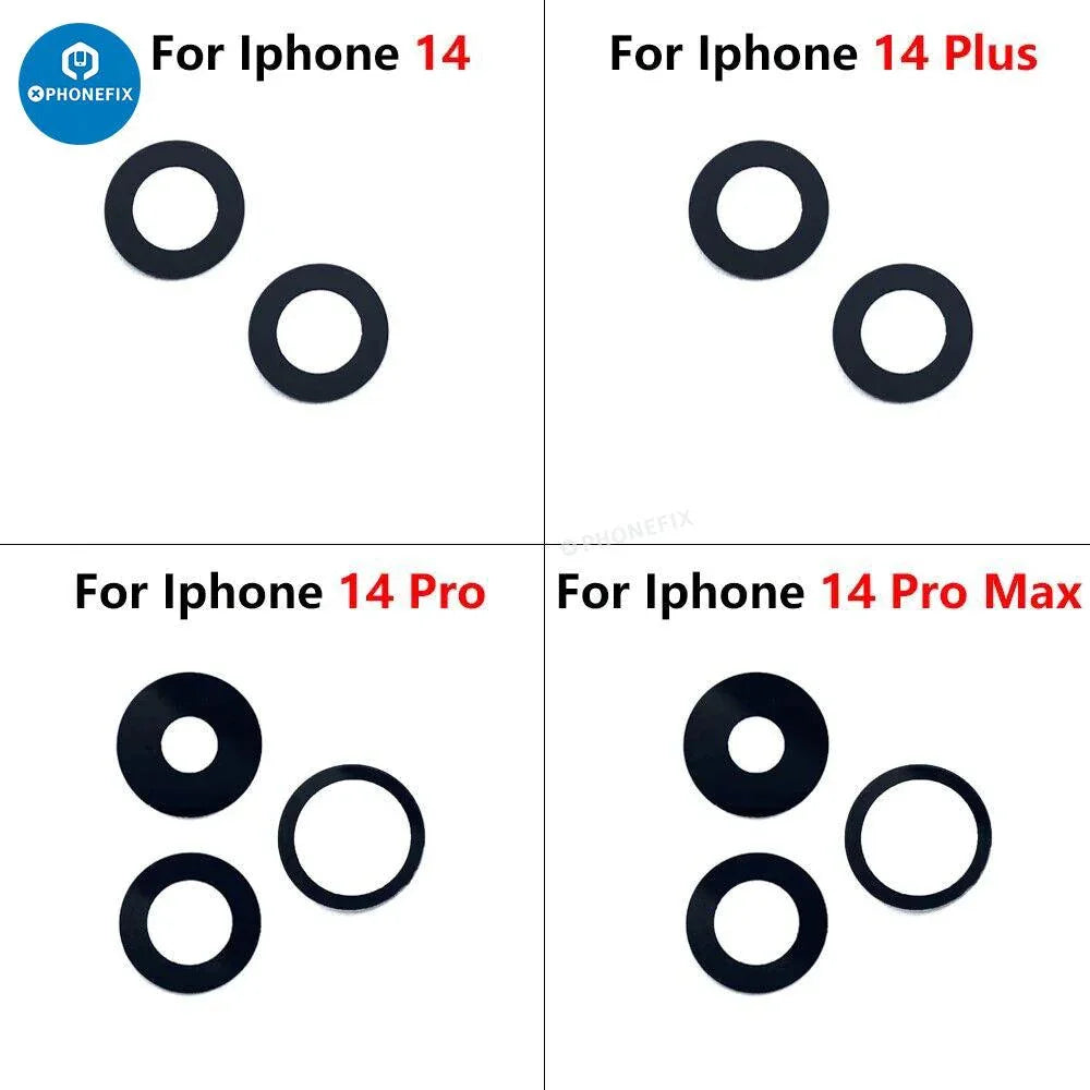 Replacement back glass lens for iPhone X, 15 Pro Max, or 17 Pro Max rear camera by PHONEFIX, showing the new glass component.