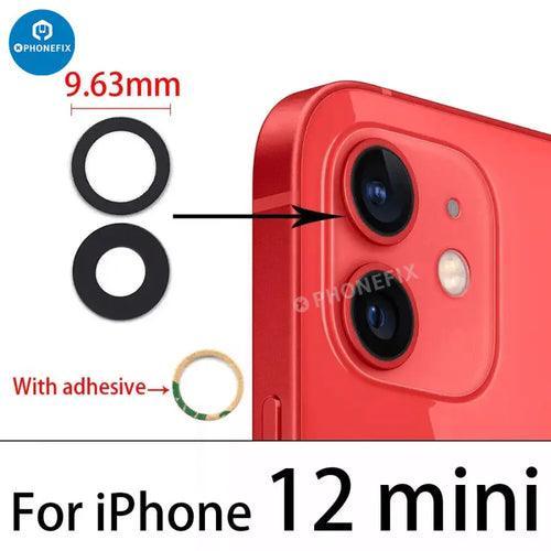 Replacement back glass camera lens for iPhone X and 15 Pro Max, showing the clear, intact rear camera glass for PhoneFix.