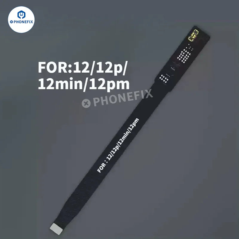 Lanrui 100% battery efficiency extension cable for iPhone 11-15 Pro Max by PHONEFIX, showing the flexible cable and connectors.