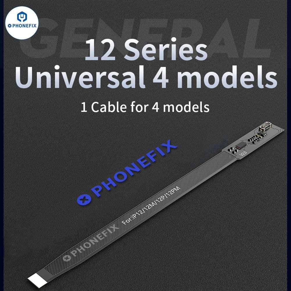 PHONEFIX iOS 18 iPhone 11-15 Pro Max battery repair cable, replacement part for battery replacement in iPhone models.