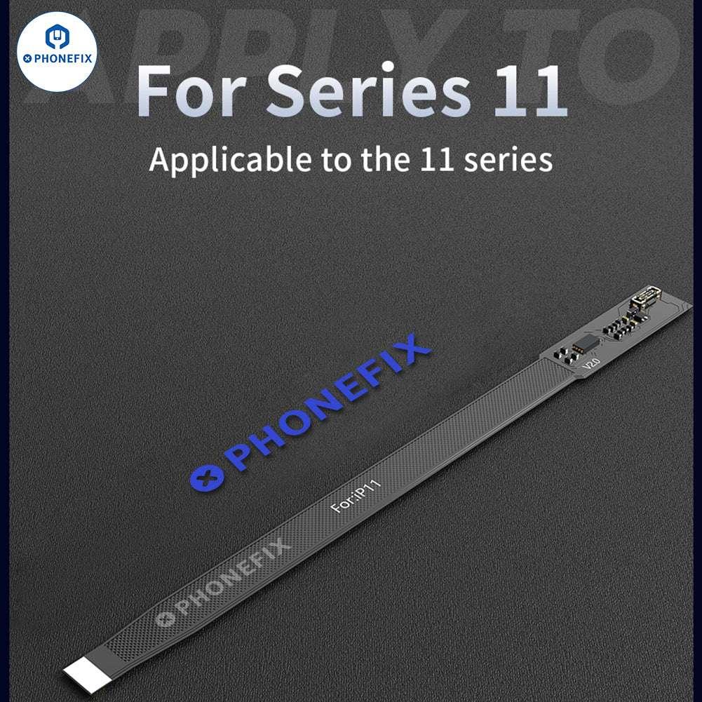 PHONEFIX iOS 18 battery repair cable for iPhone 11-15 Pro Max, high-quality replacement part for battery replacement.