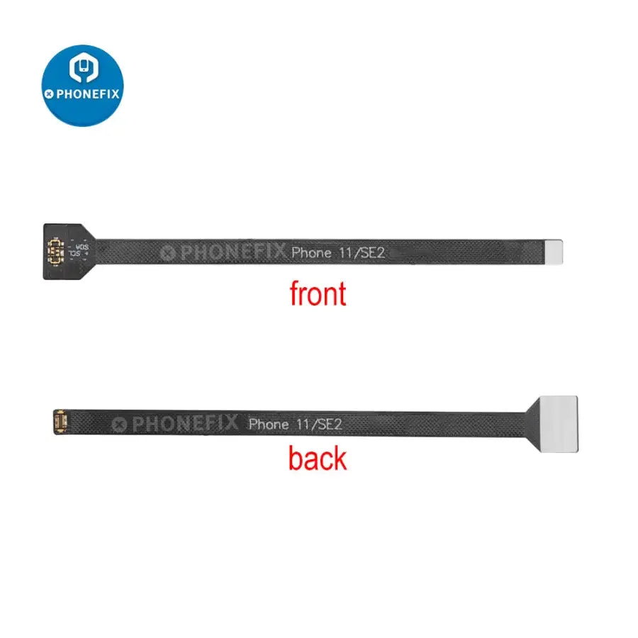 Battery extension flex cable for iPhone 6S, 7, 8 Plus, XS, 11, and Pro Max from PHONEFIX, showing the flexible connector and cable.