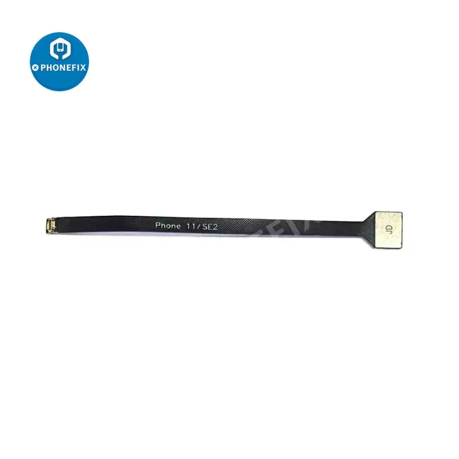Battery extension flex cable for iPhone 6S, 7, 8P, XS, 11, 15 Pro Max replacement part by PHONEFIX, showing the flex cable.