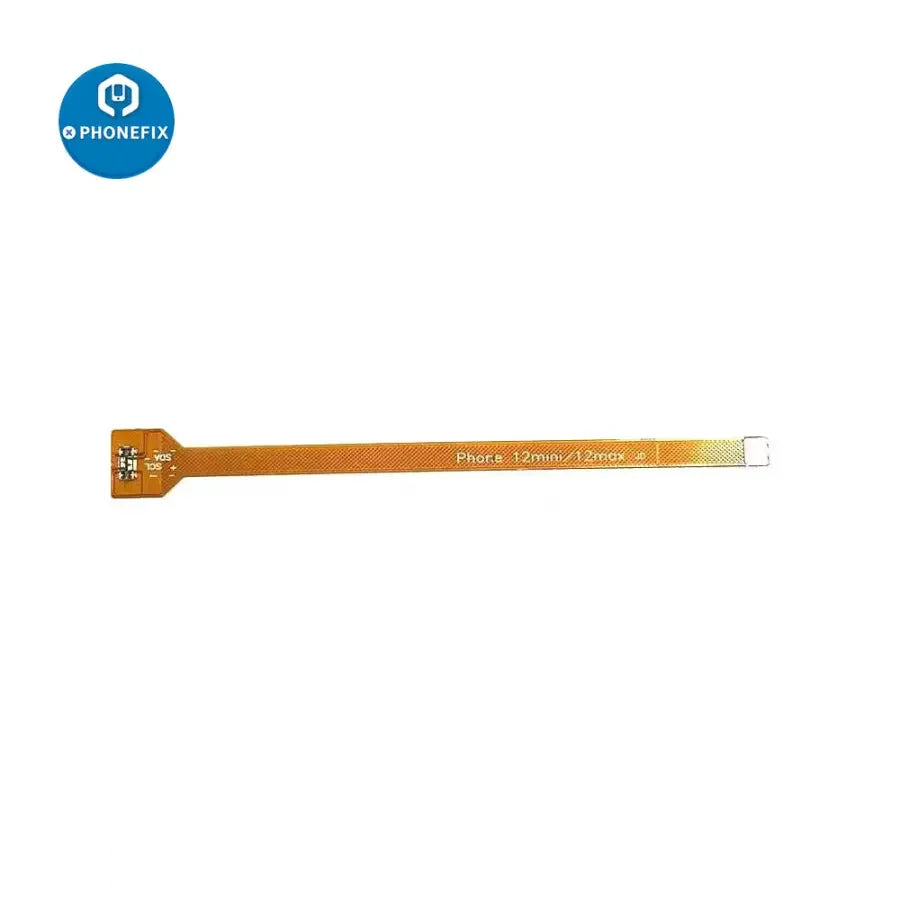 Battery extension flex cable for iPhone 6S, 7, 8P, XS, 11, 15 Pro Max from PHONEFIX, replacement parts for iPhone battery repair.